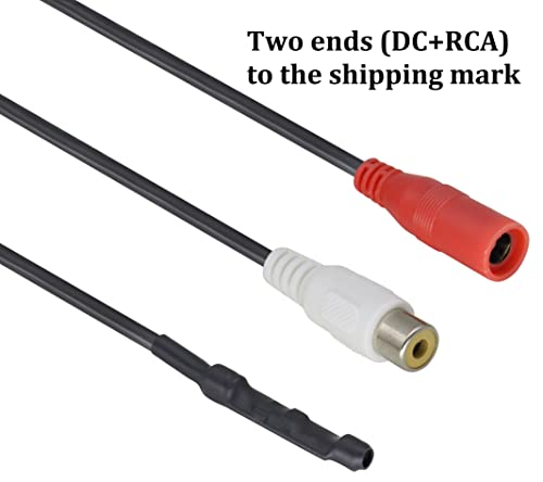 CCTV Microphone to RCA+DC5521 Audio Cable - color: 2plug-Mic
