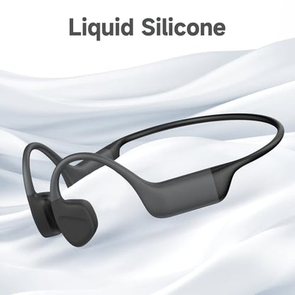 Bone Conduction Headphones Swimming,Waterproof IP68,Bluetooth 5.4, Built-in 32GB TF Swimming Headphones Underwater Music Player, Open Ear Bluetooth Earbuds(Grey)