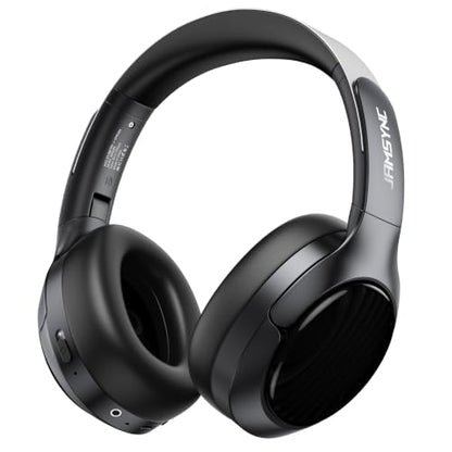 Wireless Noise Cancelling Headphones, 120H Playtime, Over Ear Headphones | 45dB Hybrid active passive noise cancelling headphones, Bluetooth 6.0, balanced sound, soft ear cups, 120H travel office