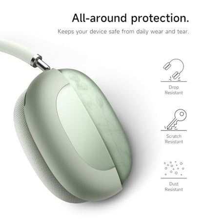 SURITCH for AirPods Max Case Cover, TPU Anti-Scratch Ear Cups Cover for Apple AirPods Max - Cyan - color: Cyan