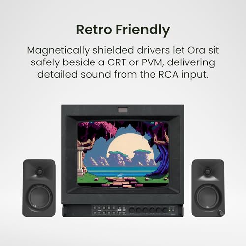 Kanto ORAMC 100W Powered Reference Desktop Computer Speakers with Bluetooth 5.0 and USB-C Input | Bi-Amplified | 100 Hz Automatic Crossover | Reference Quality Sound | Pair | Cream - color: Cream, size: 3" Woofer - 100 Watts