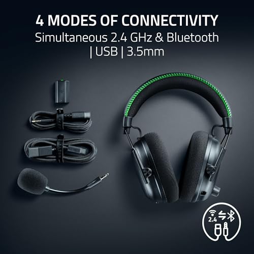 Razer BlackShark V3 Pro Wireless ANC Xbox Gaming Headset, Black - color: Black, style: Xbox