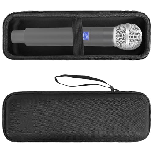 Geekria for Creators Microphone Case, Mic Carrying Case, Travel Protective Bag with Cable Storage Compatible with TONOR TW630, TW620, Dolphin MCX10, MCX20, Gemini Sound GMU-M100 (Black)