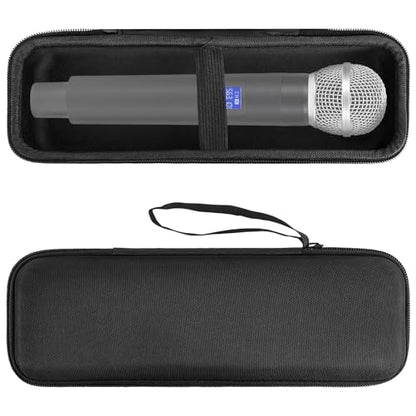 Geekria for Creators Microphone Case, Mic Carrying Case, Travel Protective Bag with Cable Storage Compatible with TONOR TW630, TW620, Dolphin MCX10, MCX20, Gemini Sound GMU-M100 (Black)