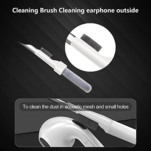 2PCS Bluetooth Earbuds Cleaning Pen, Wireless Headphones Cleaning Tool Multi-Function Cleaner Kit with Soft Brush for Earphones, Charging Box Accessories, Phone, Camera