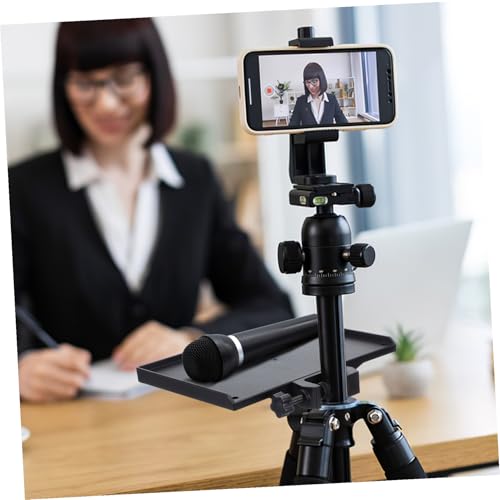 Sound Card Tray Speaker Table Clamp-on Rack Tray Phone Tripod with Microphone Guitar Pick Speaker Mount Kickstand for Cell Phone Shelf for Speaker Stand Drum Machine Desktop Metal