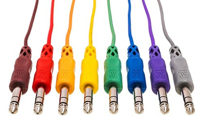 Hosa CSS-890 1/4-inch TRS Male to 1/4-inch TRS Male Patch Cable 8-Pack - 3 Foot