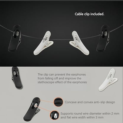 CE10S in-Ear Headphones, Noise Isolating, HiFi Stereo with Mic, Compatible with Smartphones (White)