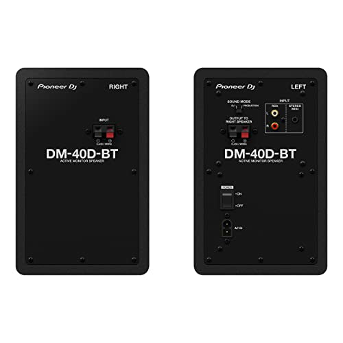 Pioneer DJ DM-40D-BT 4-inch Active Monitor Speakers, Bluetooth, Pair - style: DM-40DBT-K
