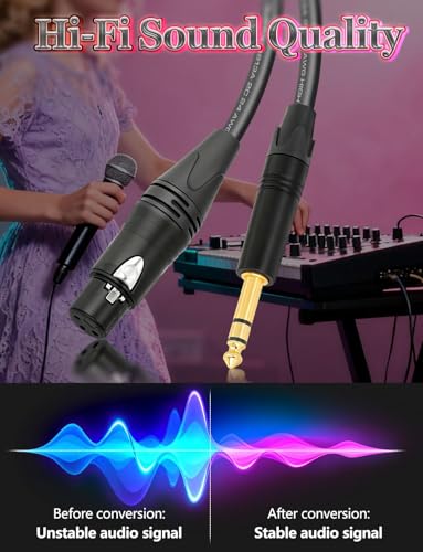 Superbat Balanced XLR to TRS 1/4 to XLR Female Guitar Cable 3FT 2-Pack | Belden 1813A Shielded for Bass Guitar, Microphone, Amp, Speaker, Noise-Free Pro Audio - size: 3ft, style: 6.35mm TRS to XLR Female