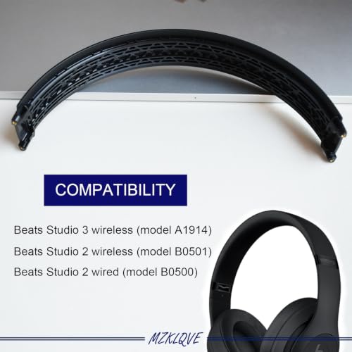 Studio 3 Headband - Replacement Parts for Beats Beats Studio3 Wireless(A1914) & Studio 2 Wired/Wireless (B0500/B0501) Headphones (Matte Black) - color: Matte Black