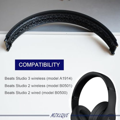 Studio 3 Headband - Replacement Parts for Beats Beats Studio3 Wireless(A1914) & Studio 2 Wired/Wireless (B0500/B0501) Headphones (Matte Black) - color: Matte Black
