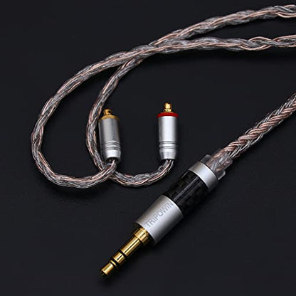 Linsoul Tripowin Jelly 16-Core Hybrid Mixed Conductor IEM Upgrade Cable | 21 Wires Per Core, OCC+Alloy Copper Graphene+OCC Mixed, Braided Wire for Audiophile Musician, 3.5mm, MMCX - size: MMCX, style: 3.5mm