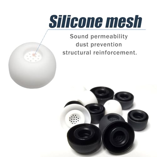 8 Pairs Earbud Tips for Sennheiser Momentum True Wireless 4 - Noise Isolating Replacement Ear Tips Momentum TWS 4 (XS/S/M/L), White - color: White-Silicone