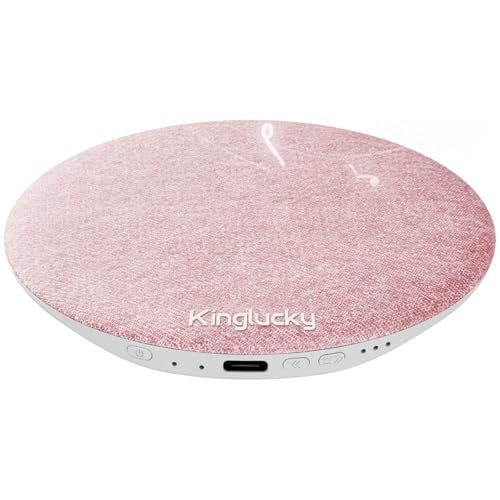 Kinglucky Mini Bluetooth Pillow Speaker, Pink | Built-in Pink Noise White Noise Sound Machine, Under Pillow Design, Headphone-Free, Rechargeable For Side Sleeper - color: Pink