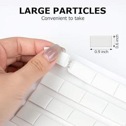 Moloppo 2 Pack Cleaning Putty for AirPods Cleaner Kit, White | 48pcs 0.6"*0.9" Cleaning Puttys, Large Particles, Dust Removal, for AirPods Pro, Charge Port, Keyboard, Phone, Electronics - color: B1-White+White