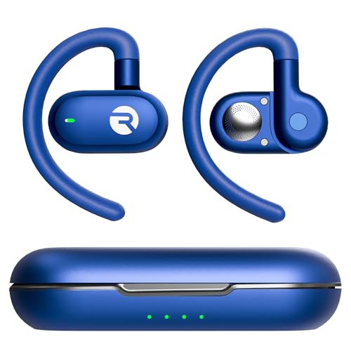 Raycon Fitness Open Ear Earbuds - Wireless, Water-Resistant, 40H (Blue) | Open-Ear Clip Design, Lightweight - color: Blue