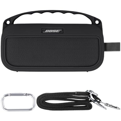 Silicone Cover for Bose SoundLink Flex Portable Speaker 2nd Gen | Scratch-resistant, Unhindered Sound, Silicone Construction, Portable Carrying Silicone Cover, Black Silicone Cover - color: Black Cover