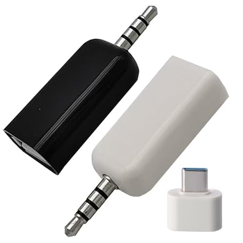 2 Pack AUX to USB A Adapter Audio Cable, USB Female to 3.5mm Male Converter Jack Plug for U-Disk to Connect Car CD Player Play MP3 Music Auxiliary Port Only