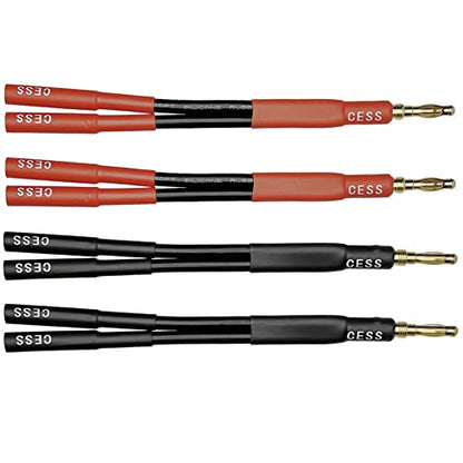 CNCESS CESS-142x4 바나나 플러그 스플리터 5.1cm(2인치) 1아웃 (4팩) - style: 4팩