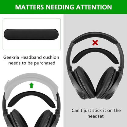 Geekria Comfortable Cooling-Gel Replacement Headband Pad DIY Installation No Tool Needed, Fits Geekria Hook and Loop Headband Cover Only (Black)