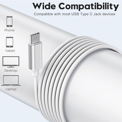 2 Pack USB C Headphone for Samsung S23 FE S22 S21 S20 A53 A54 Wired Earbuds in-Ear Type C Earphone with Microphone Volume Control Bass Stereo Fits Most Android.
