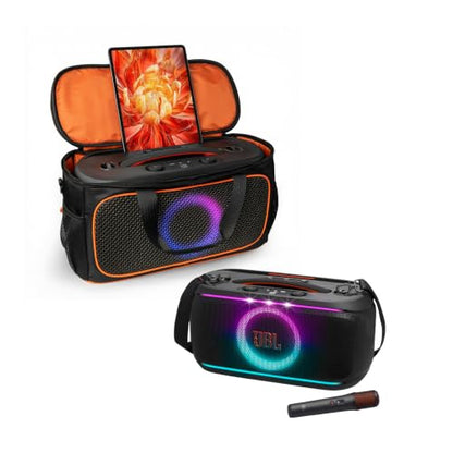 Carrying Case Compatible with JBL PartyBox On The Go 2 Plus,Travel Storage Bag Fits for JBL PartyBox On-The-Go Essential Protable Party Speaker and Wireless Mic(Bag Only,No Shoulder Strap)
