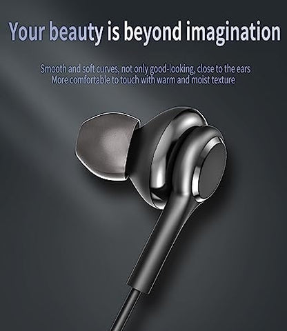 Wired USB C Earphones 2 Pack Type C Jack Compatible with Samsung Galaxy Ultra Smartphone in Ear Headphones with Microphone Stereo Music Sports Earbuds for iPhone 15 N10-ej
