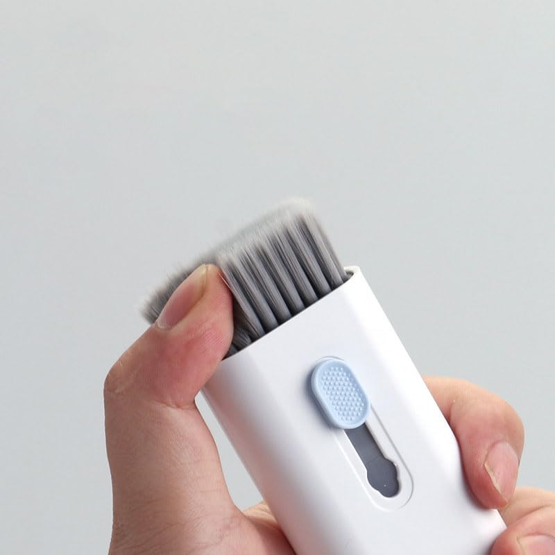 Multifunctional 7 in 1 Keyboard Cleaning Brush Set,A Cleaning Kit Headphones,Mobile Phone and Computer Screens,Blue