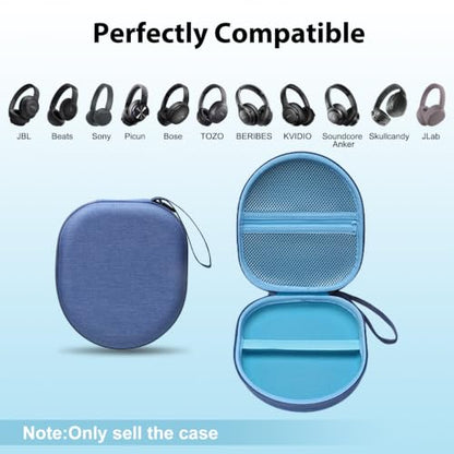 Headphone Headset Case Compatible with JBL Tune 510BT 720BT 520BT 770NC/Sony WH-CH520/Soundcore by Anker Life Q20 Q20i Q30/BERIBES/KVIDIO Wireless On-Ear Headphones, Blue - color: Blue