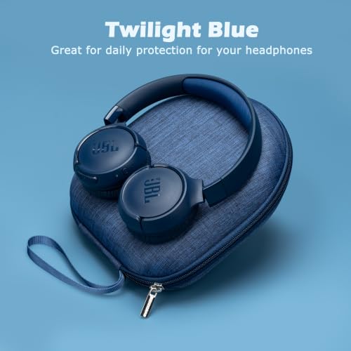 Ginsco Universal Headphone Case Compatible with JBL Tune 510BT 720BT, Sony WH-CH 720N/WH-CH520, with Bose/JBL/Soundcore Life Q20i Q30/BERIBES/TOZO/KVIDIO etc Over-Ear Headphones (Blue) - color: Blue