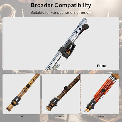 Wireless Flute Microphone System UHF Wind Music Instruments Mic - style: U-740 Flute Microphone