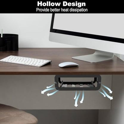 Under Desk Holder for Scarlett Solo 3rd Gen, Acrylic Under Desk Shelf Organizer Under Desk Mount Wall Mount Holder (Black) - color: Black