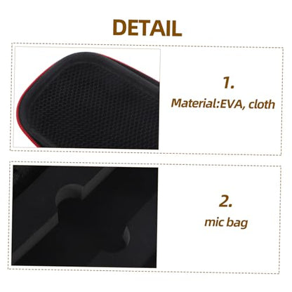 Kisangel 3pcs Travel Mic Storage Case Padded Design Carrying Bag Case Headphone Storage Easy Accessory Organization