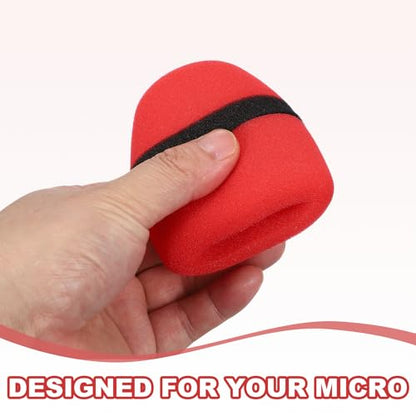 MECCANIXITY Wireless Handheld Microphone Silicone Handle Covers Red - color: Red