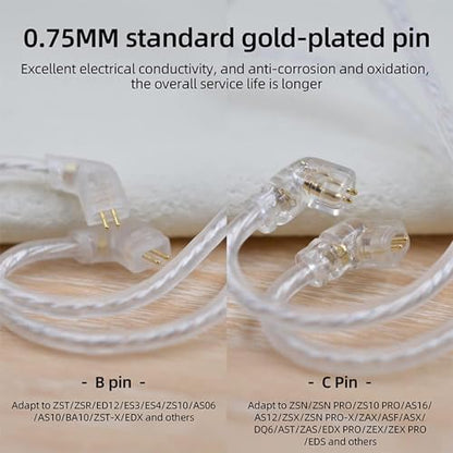 KBEAR IEM Cable Earphone Replacement Cable and KZ ZSN PRO X in Ear Earphone