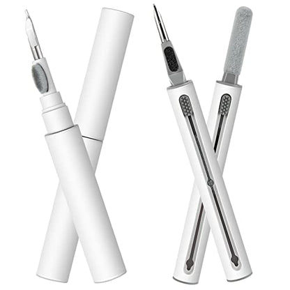 2pcs Cleaner Kit, Multi-Function Cleaner Kit for Bluetooth Camera Earphone Computer (White)