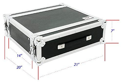 OSP Cases | ATA Road Case | 3-Space Effects Rack | 14" Deep | RC3U-14 - size: 3 Space, 14"