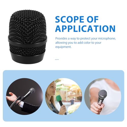 FAVOMOTO Microphone Mesh Grill Replacement Durable Windscreen Head for Ktv Wireless Microphones Compatible with Bayer Stylish Design Accessories - size: 6.50X5.50X5.50CM