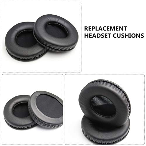 Uonlytech Headphone Ear Cushions Round Headset Ear Pads Earmuffs Replacement for Headset Headphone 80mm Black