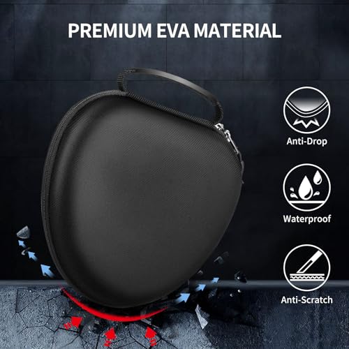 Fintie Hard Case for AirPods Max 2 (2026) and AirPods Max 1 (2024/2020) | Travel Carrying Storage Bag, Shockproof, Protective, Auto Wake/Sleep, Black - color: Black