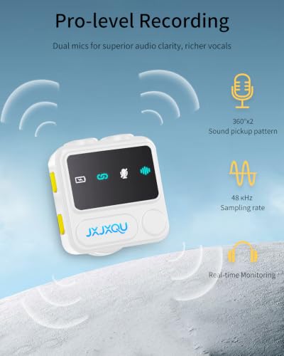 Wireless Lavalier Microphone for iPhone Android, mini Phone mic