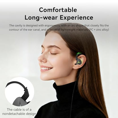 KBEAR Venus USB C Wired Headphones, Sleek LED Lighting Gaming Earbuds USB-C Wired Earbuds, HIFI IEMs for Gaming with Volume Control/10mm Dynamic Driver/Noise Isolating for Phone Laptop iPad (with Mic)