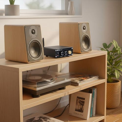 AS-33 Bluetooth Stereo Amplifier, 2 Channel Home Audio Component Amplifiers for Passive Speakers, Mini Class D Amp Audio Receiver Max 600W for Indoor, Outdoor, Garage, Ceiling, Bookshelf Speaker