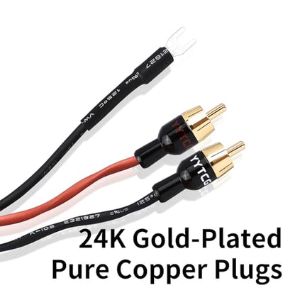 Phono Cable with Ground 6.56ft - RCA/Turntable Cable with Ground - size: 6.56ft/2m