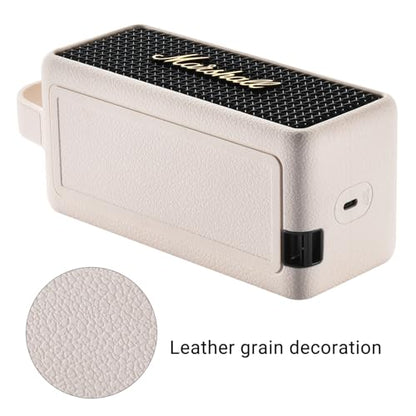 Silicone Case for Marshall EMBERTON III Portable Bluetooth Speaker,Soft Silicone Protective Case Compatible with Marshall EMBERTON III Portable Bluetooth Speaker (White) - color: White