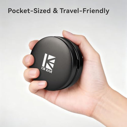 KBEAR BP06 IEMs Case, Portable Aluminum Alloy Earbuds Case, Hard Protective Travel Carrying in Ear Monitors Box for KZ ZS10 PRO, ZS12 PRO 2, ZAR, ZAS, ZA12, Castor, AS16-PRO, Zax, CCZ Melody (Black)