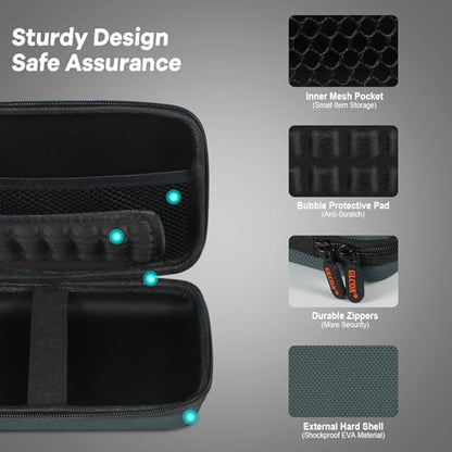 Shockproof Hard Shell Case,Large Electronic Organizer Carrying Case - color: Grey Blue