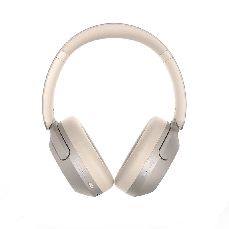 Cubitt Power Headphones with Hybrid ANC | Bluetooth 5.4 Over-Ear Headphones with 60H Playtime, 4 Mics, Auto-Pause, Transparency Mode, Low Latency, Foldable Design, USB-C Fast Charging-Champagne - color: Champagne