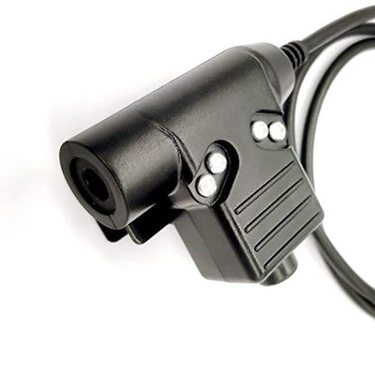 Military Tactical U94 PTT Adapter Headset Push-to-Talk Radio Connector 7.0mm Female Jack to Walkie Talkie for Ailunce HD1 Retevis RT29 RT47 RT48 RT87 NR30 EX500 GP328plus NATO-US Wiring